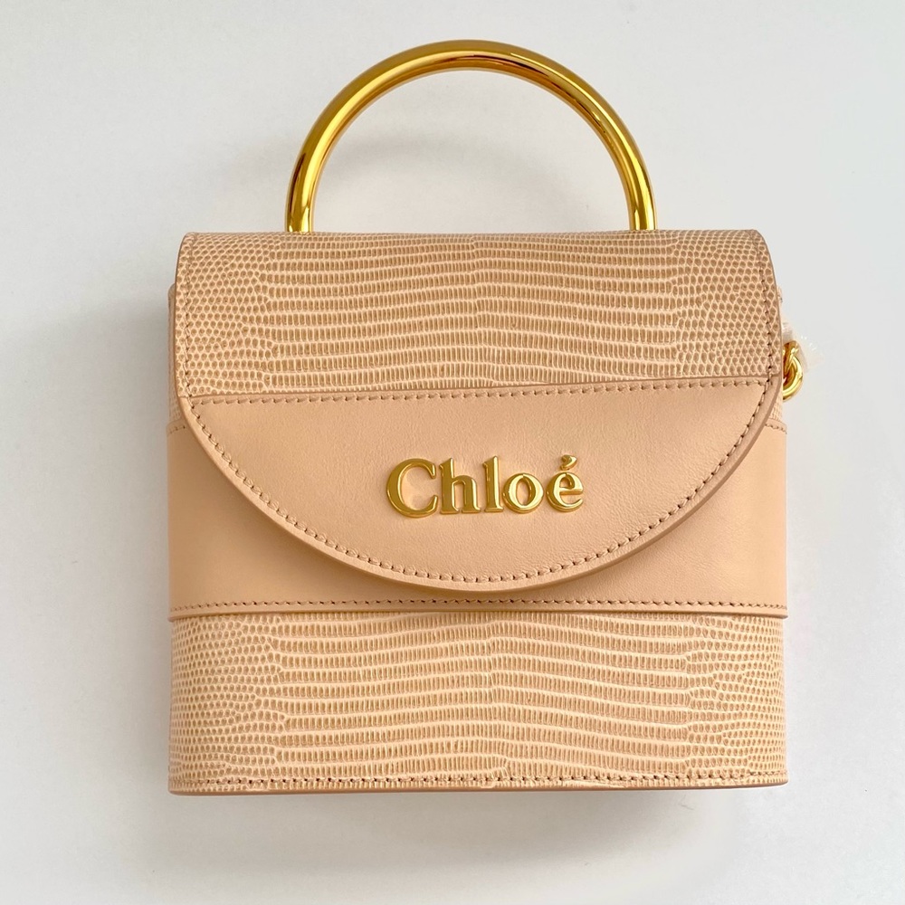 CHLOE Small Aby Lizard-Embossed Leather Bag